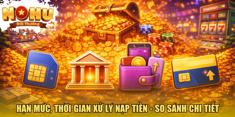 Hạn mức, thời gian xử lý nạp tiền tại nổ hũ đổi thưởng